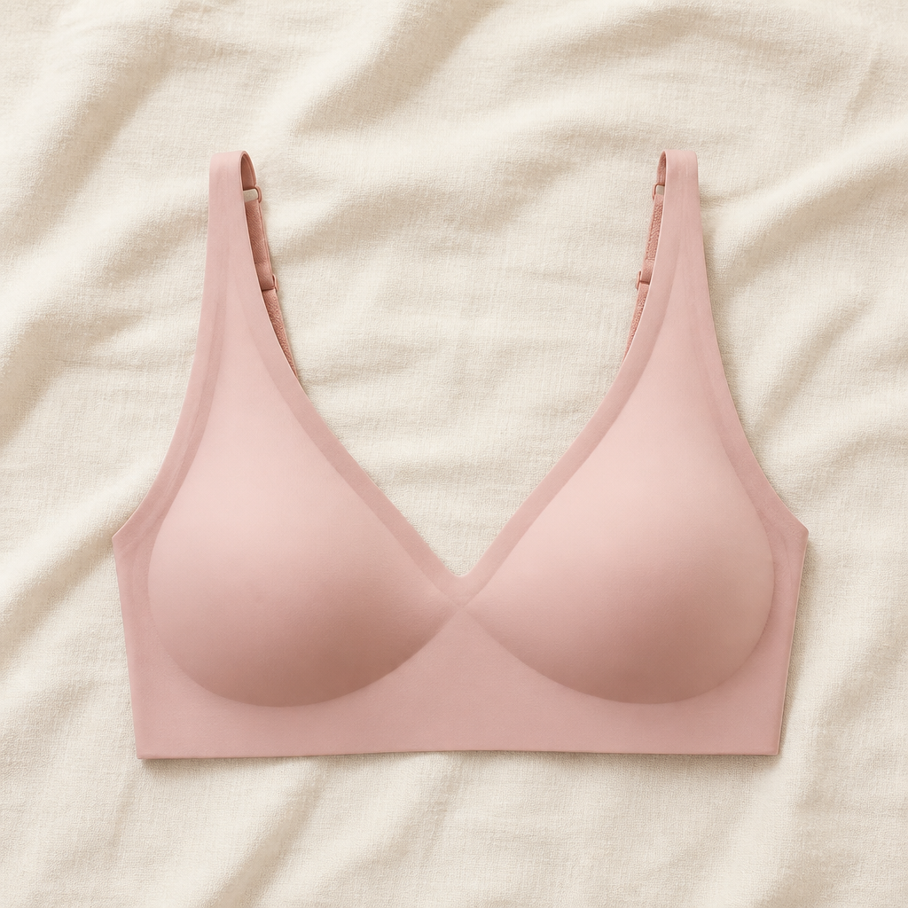 LumiFit™ – Wireless Seamless Bralette with Soft Padded V-Neck Cups