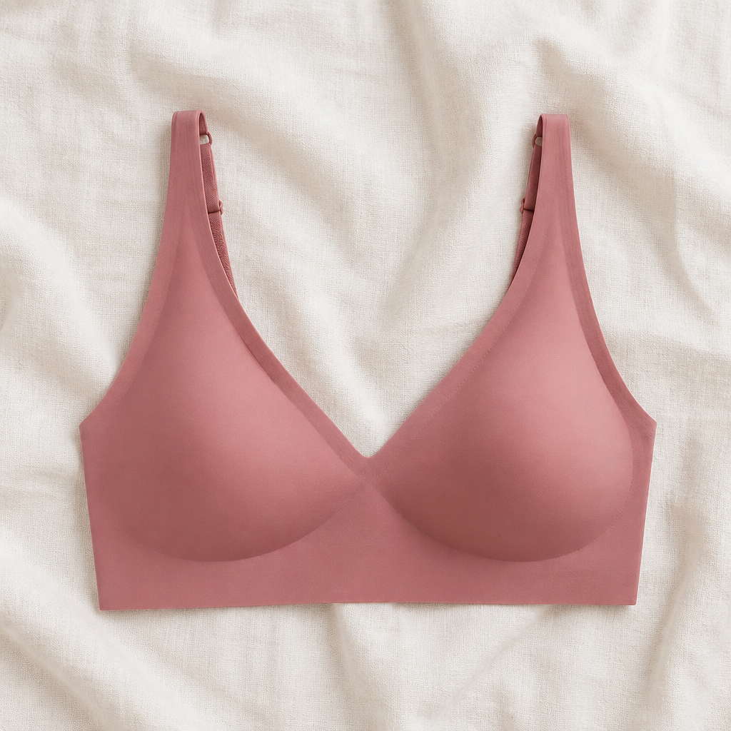 LumiFit™ – Wireless Seamless Bralette with Soft Padded V-Neck Cups