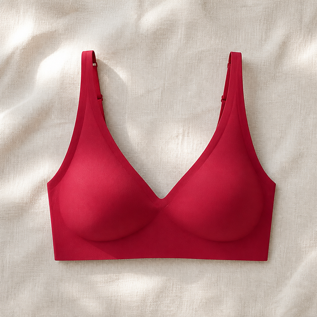 LumiFit™ – Wireless Seamless Bralette with Soft Padded V-Neck Cups