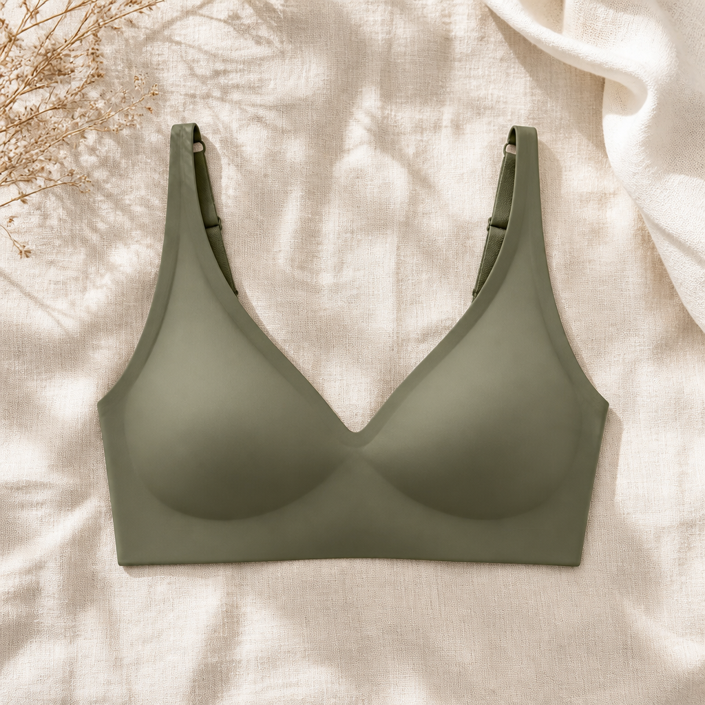 LumiFit™ – Wireless Seamless Bralette with Soft Padded V-Neck Cups