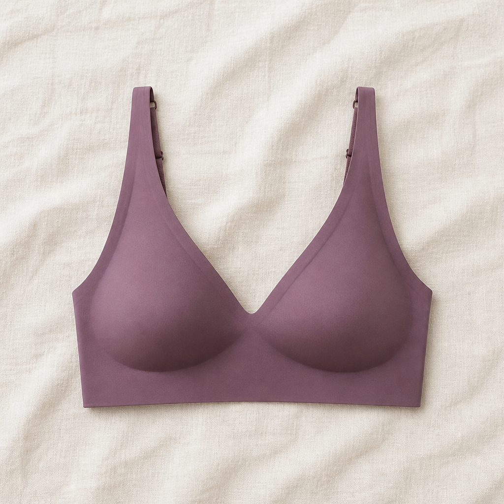 LumiFit™ – Wireless Seamless Bralette with Soft Padded V-Neck Cups