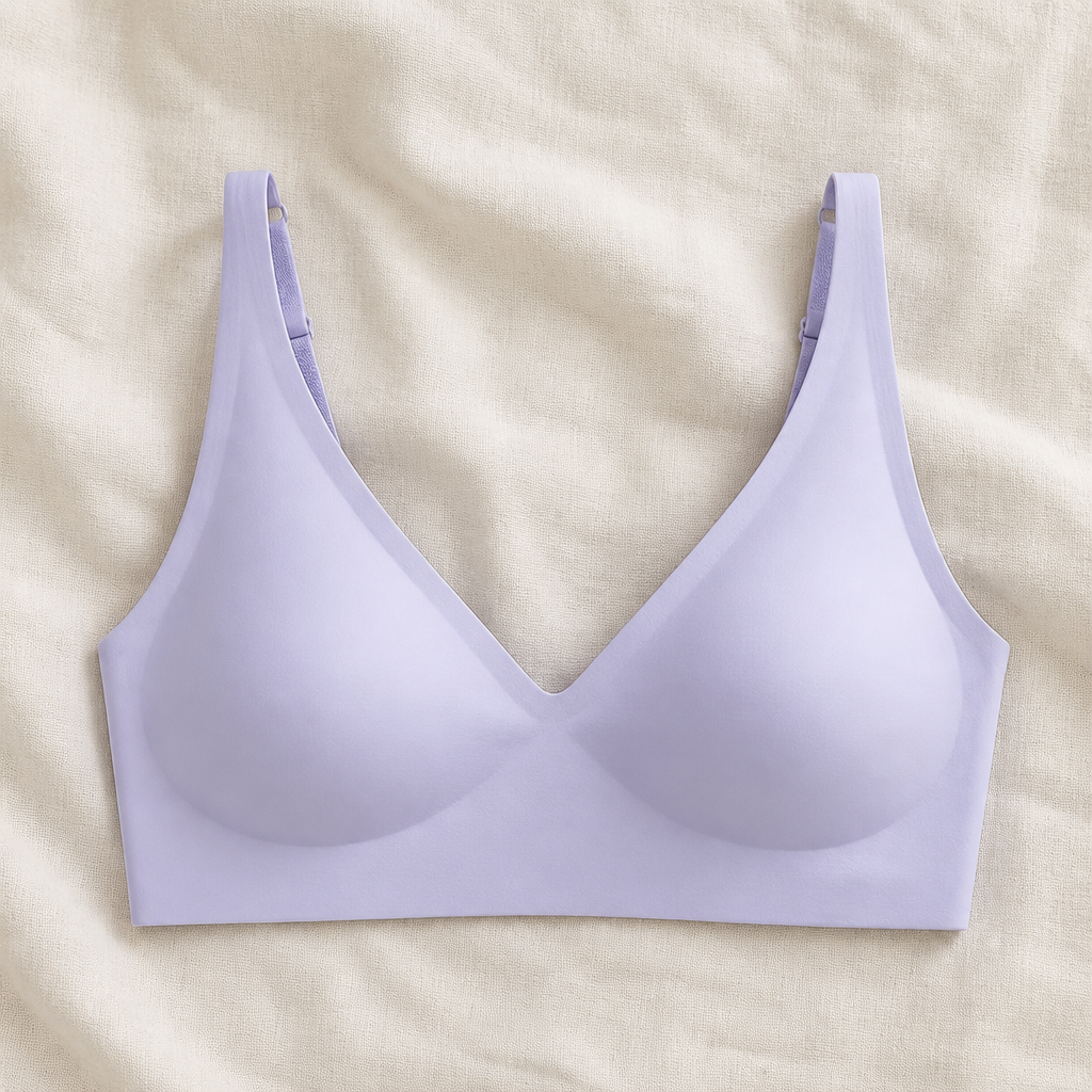 LumiFit™ – Wireless Seamless Bralette with Soft Padded V-Neck Cups
