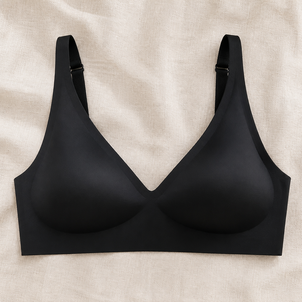 LumiFit™ – Wireless Seamless Bralette with Soft Padded V-Neck Cups