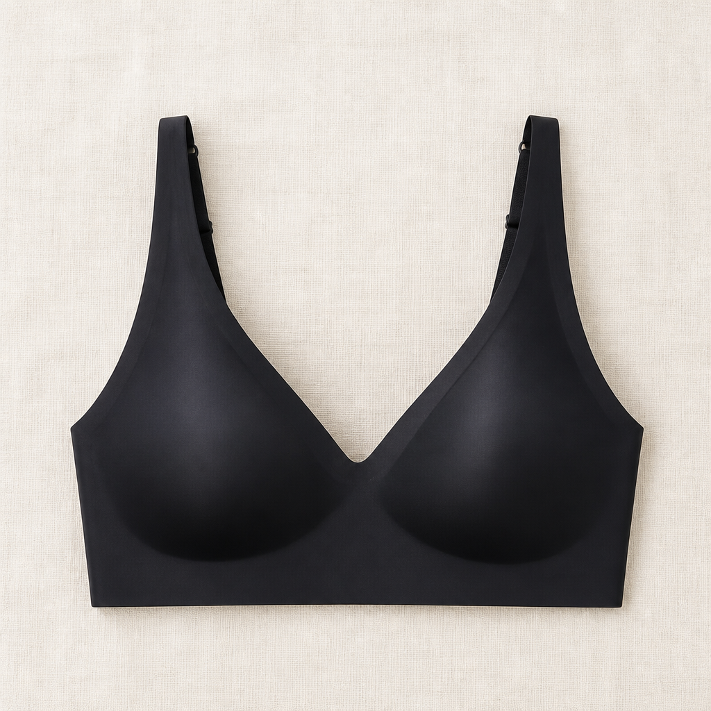 LumiFit™ – Wireless Seamless Bralette with Soft Padded V-Neck Cups