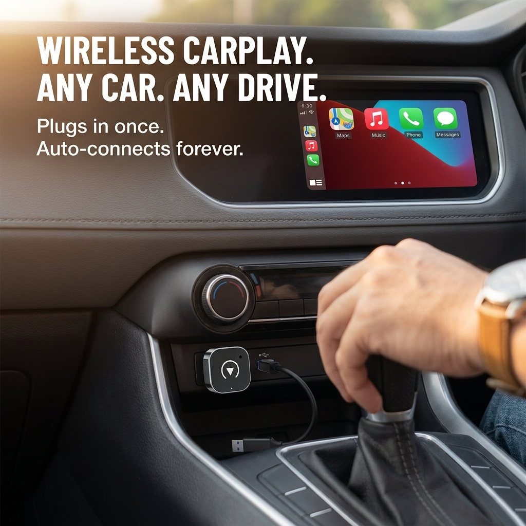 FluxWay™ — Cut the Cable and Auto-Connect Wireless CarPlay & Android Auto