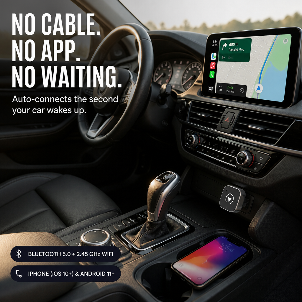 FluxWay™ — Cut the Cable and Auto-Connect Wireless CarPlay & Android Auto