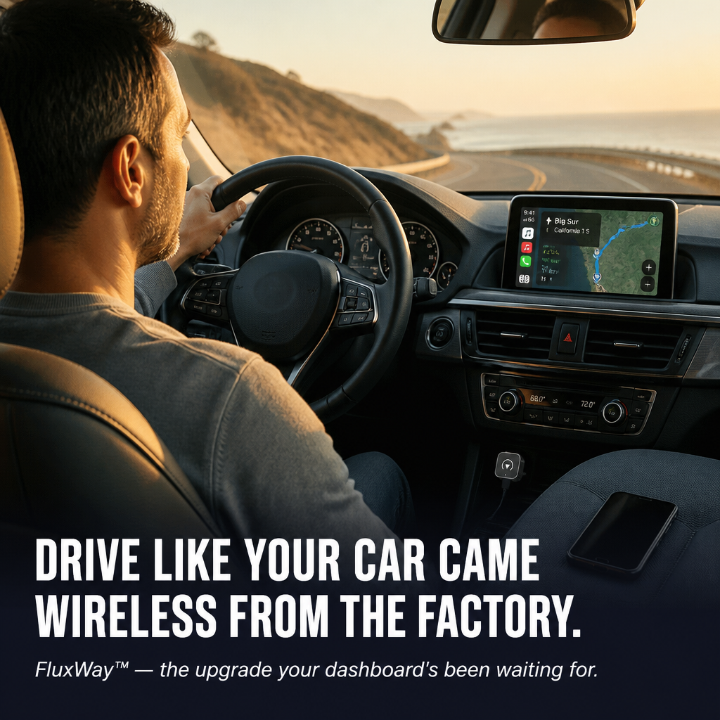 FluxWay™ — Cut the Cable and Auto-Connect Wireless CarPlay & Android Auto