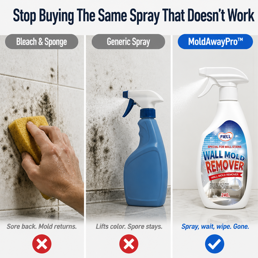 MoldAwayPro™ — Spray Black Mold Off Walls in 15 Minutes, No Scrubbing