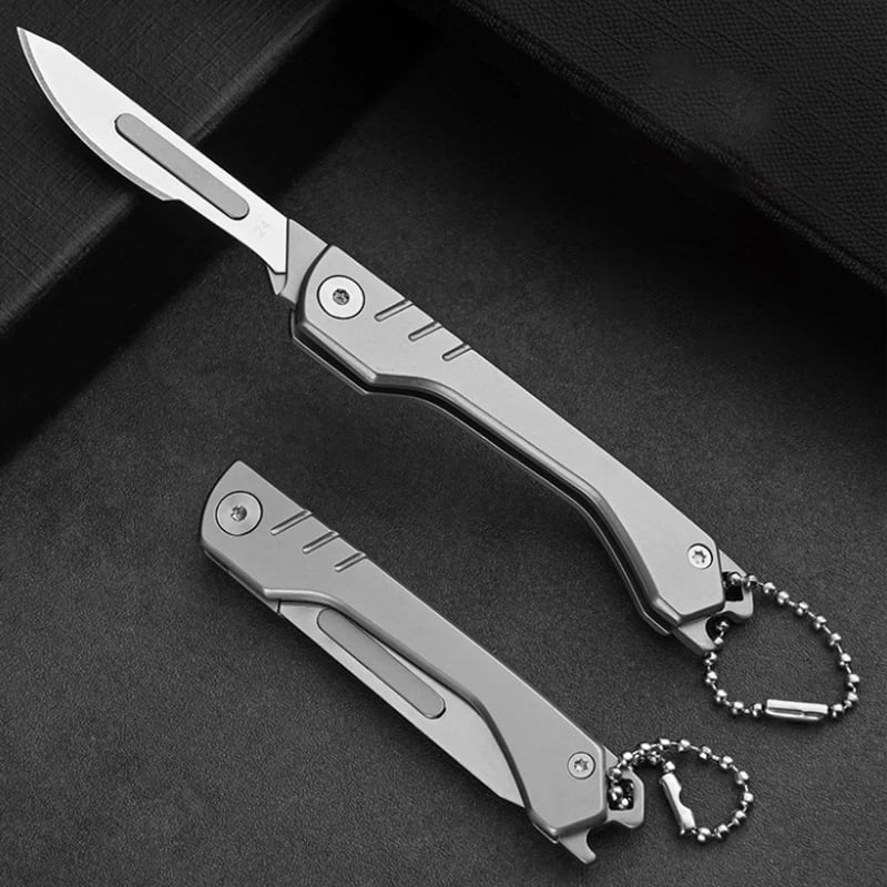Folding Scalpel Knife with Replaceable Blades for Precision Cutting