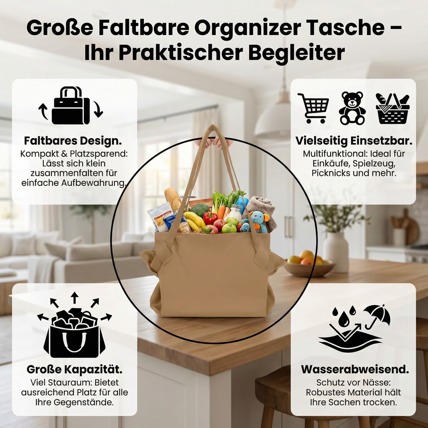 Large Foldable Organizer Bag