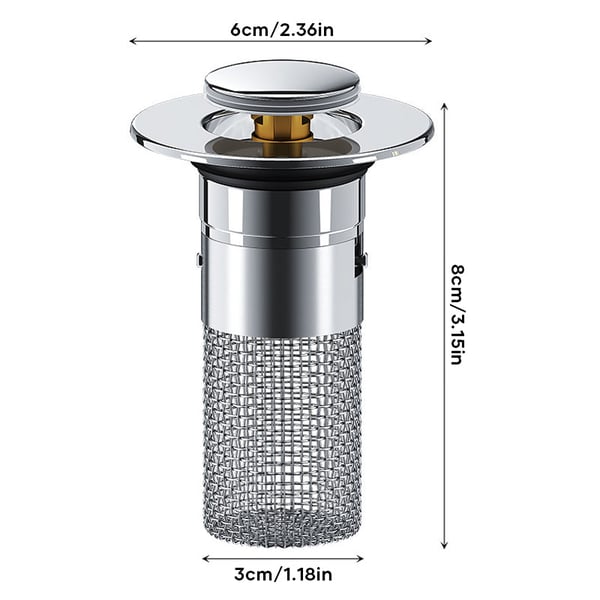 FlowGuard Stainless Steel Sink Drain Filter for Kitchen and Bathroom