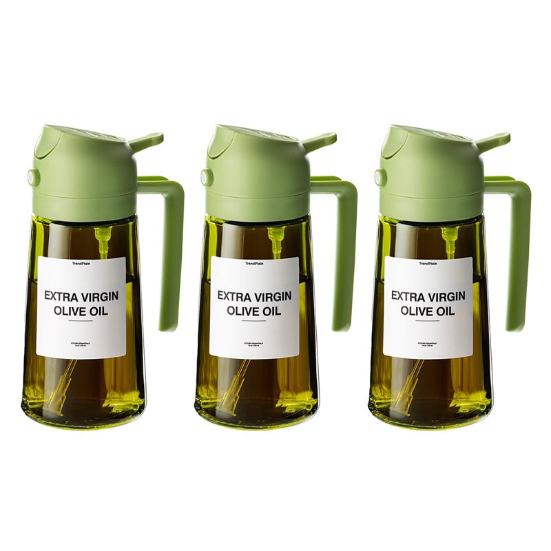 Dual-Function Glass Oil Dispenser and Sprayer for Kitchen Applications
