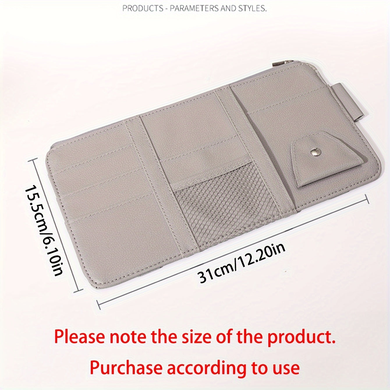 Car Visor Organizer Made of PU Leather