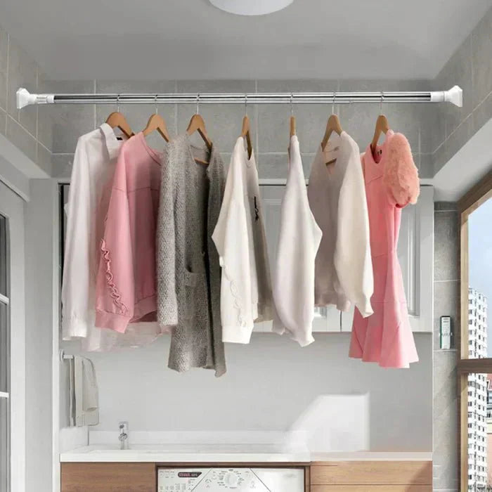 Drill-Free - Adjustable Tension Rod for Closet and Bathroom