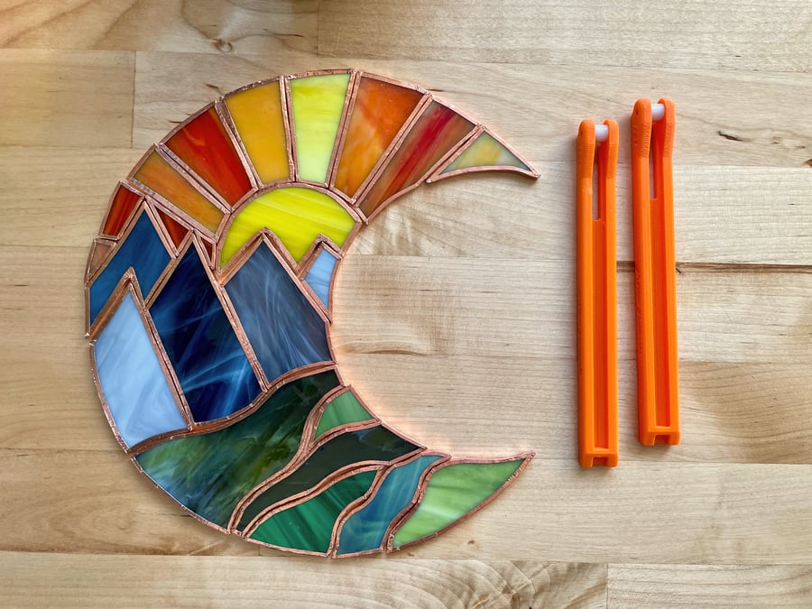 Glass Foiling Tool with Decorative Foil Strips