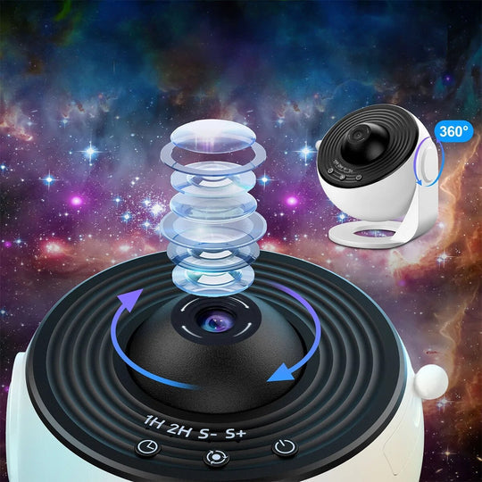 Galaxy Light Projector with 13 HD Visuals – Silent & Adjustable