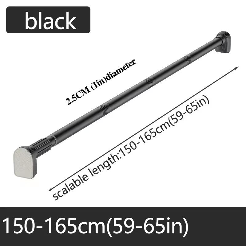 Drill-Free - Adjustable Tension Rod for Closet and Bathroom