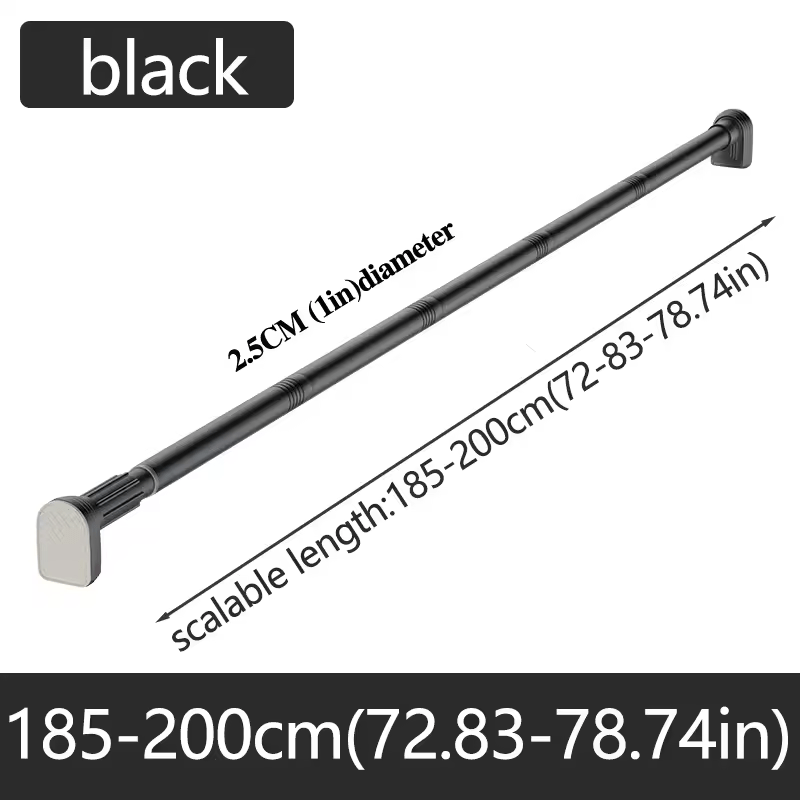 Drill-Free - Adjustable Tension Rod for Closet and Bathroom