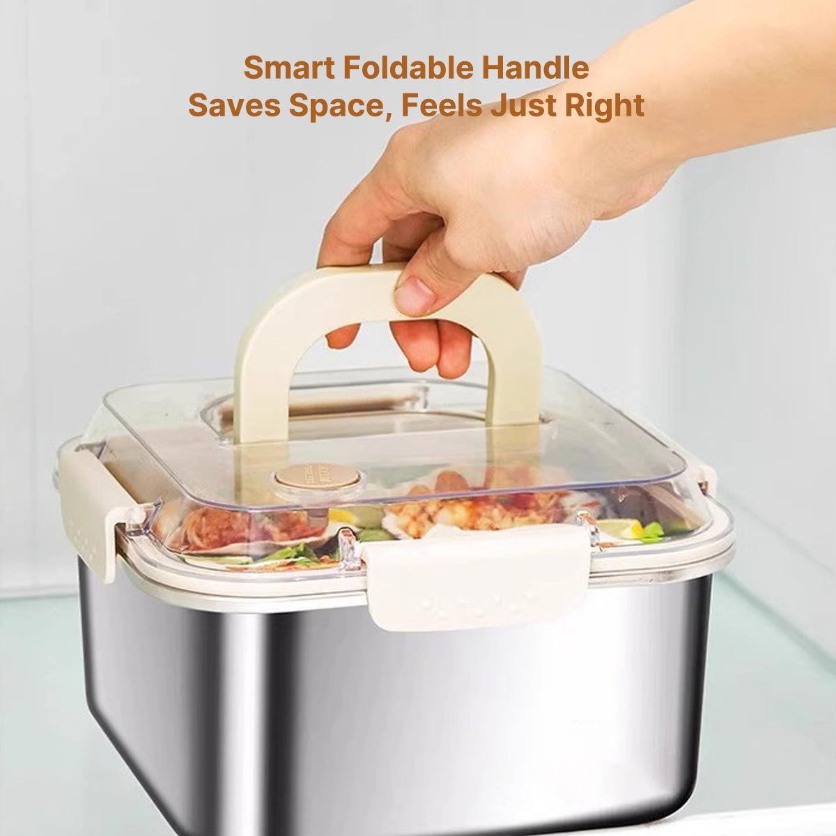 Food Storage Container in Stainless Steel with Airtight Seal