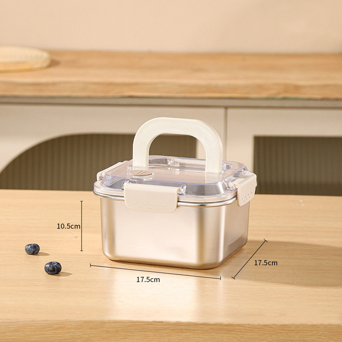 Food Storage Container in Stainless Steel with Airtight Seal