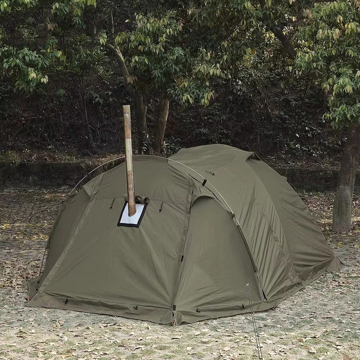 Family Camping Tent for All Seasons with Stove Flue Opening