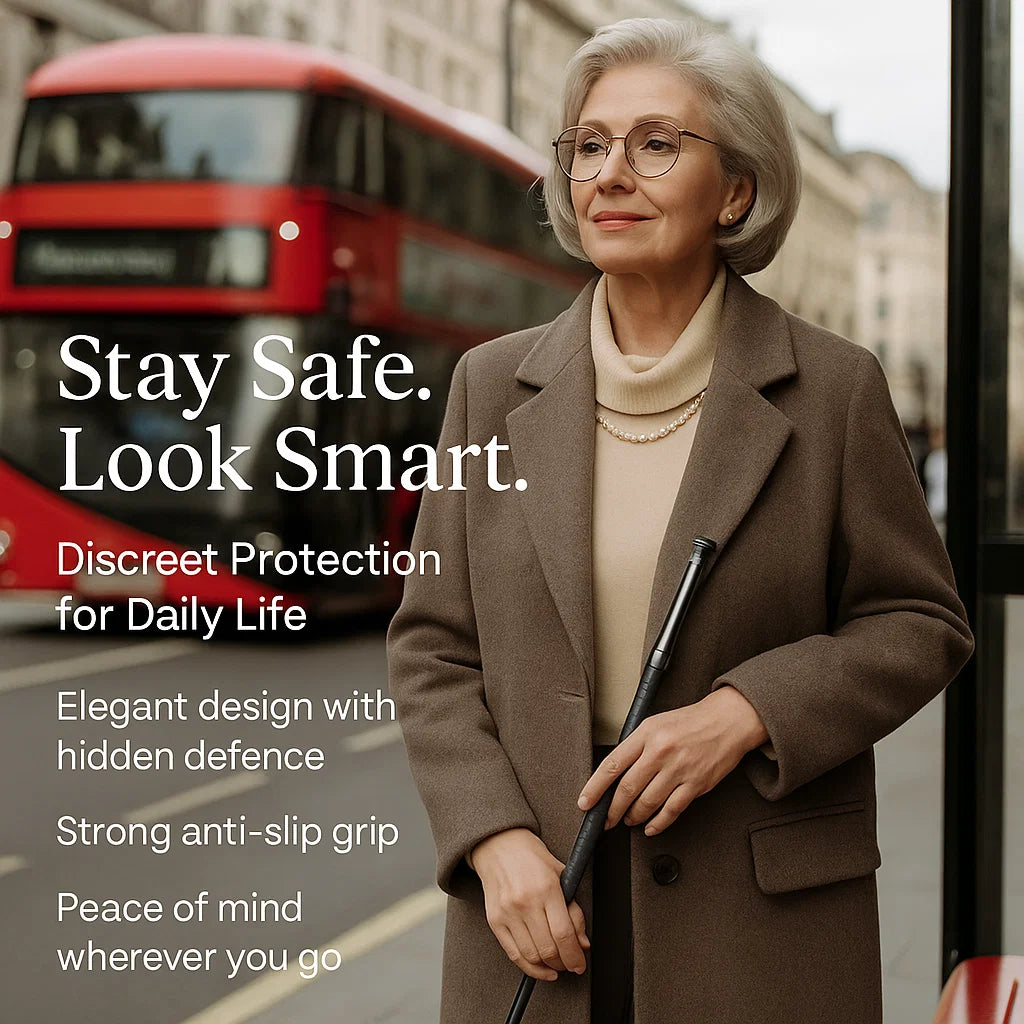 Automatic Self Defense Walking Stick for Hiking and Urban Safety