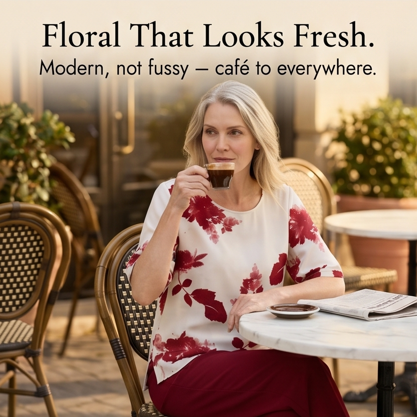 Avery™ Floral Top & Wide-Leg Pants Set