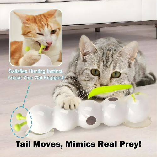 Interactive Cat Toy with Suction Cup – Automatic Moving Teaser for Indoor Cats