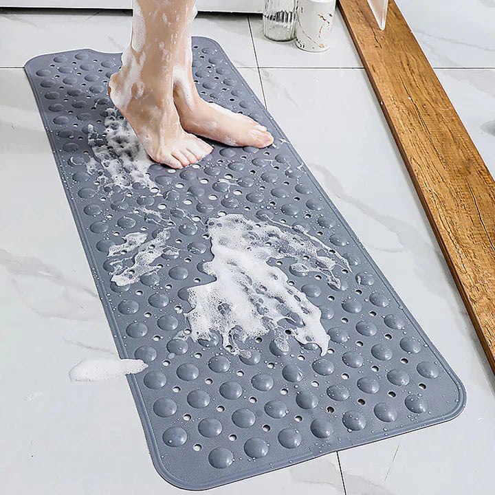 Non-skid Bath Mat | Raised Texture | Quick Water Flow | SafeStep