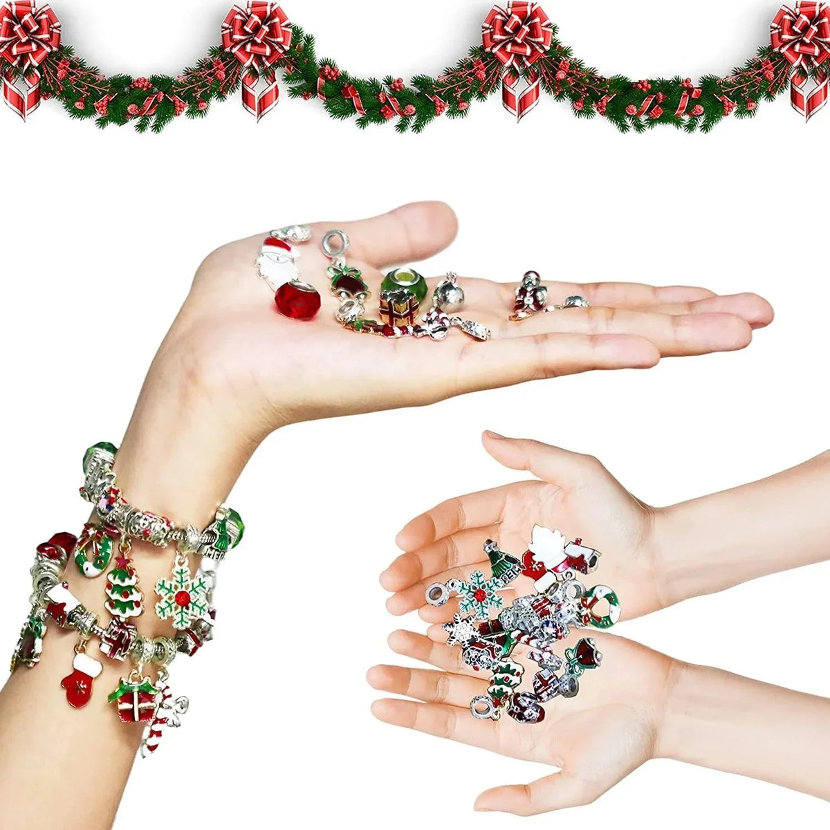 FestiveBracelet™ Charm-Filled Countdown Advent Calendar | 24-Day Holiday Charm Surprise
