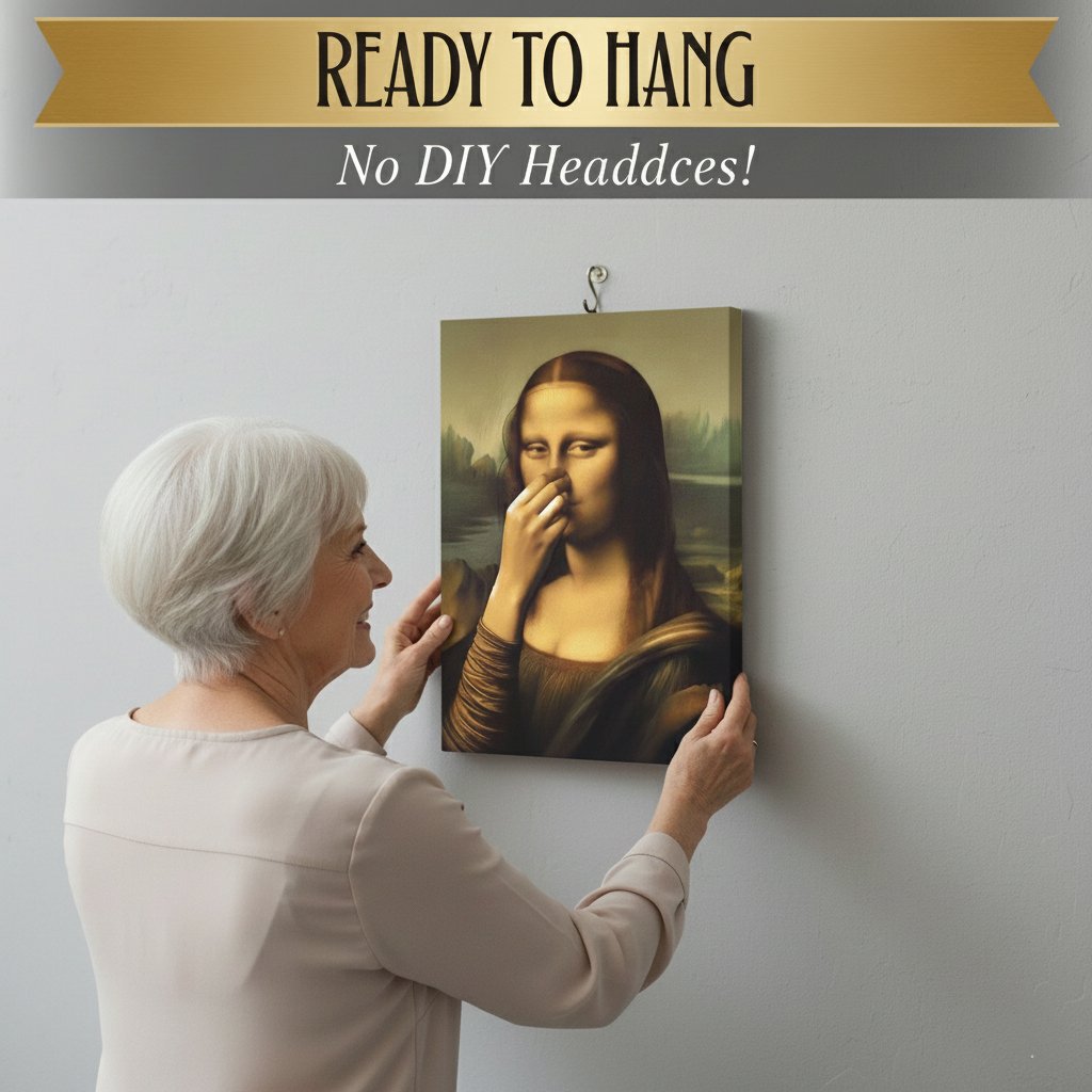 SmirkLisa – Humorous Mona Lisa Wall Art Print