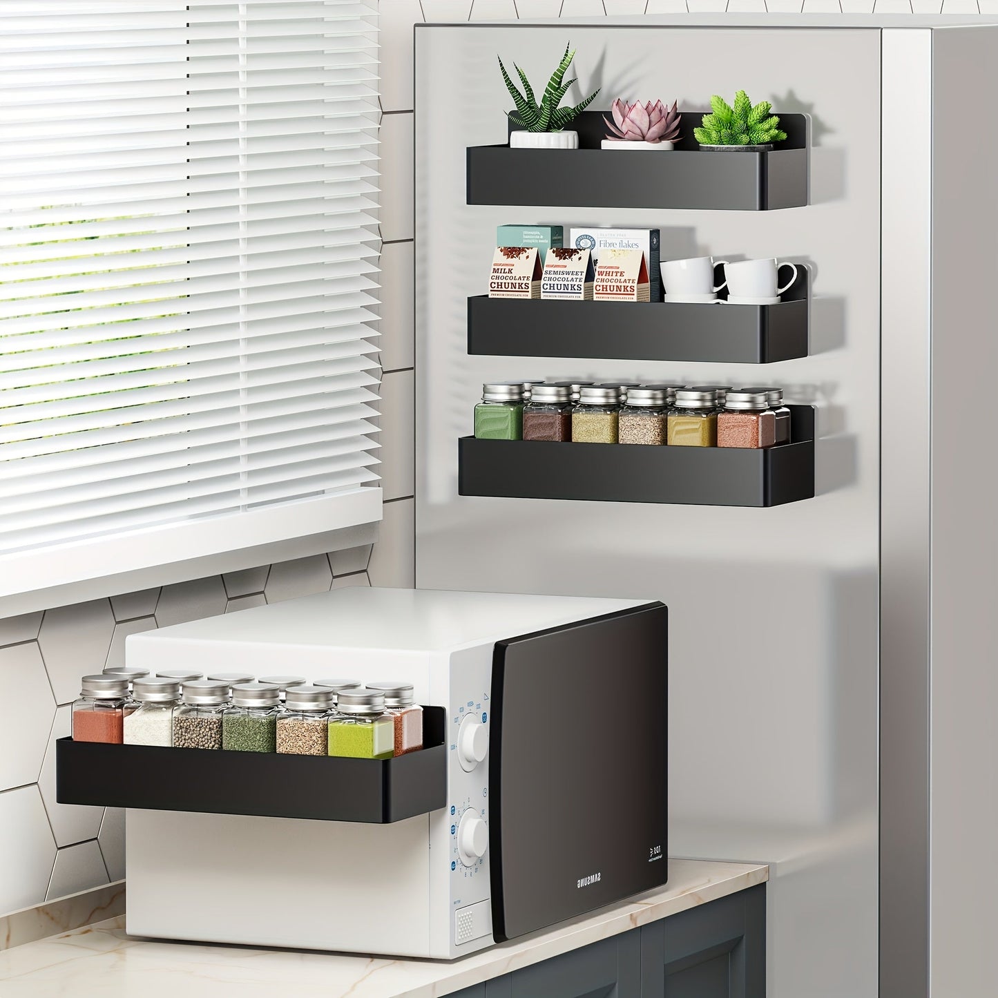 Magnetic Storage Shelf Set of 4
