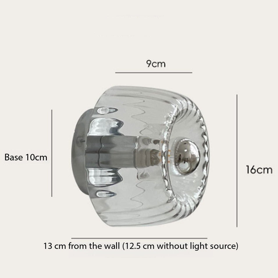 RoyaleGlow Bauhaus Glass Wall Sconce - Decorative Wall Light with Stunning Effects for Hallways & Living Rooms