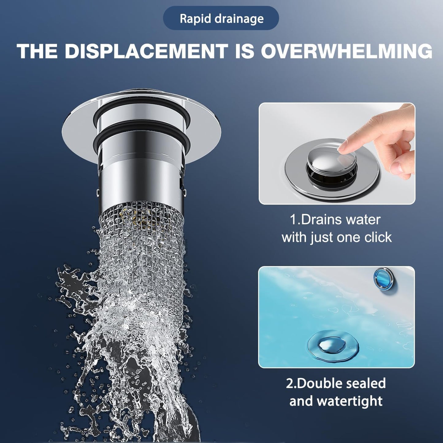 FlowGuard Stainless Steel Sink Drain Filter for Kitchen and Bathroom