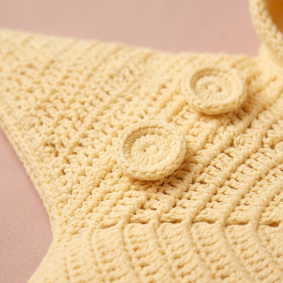 Crochet Star Baby Bodysuit Hooded | The Stella-Knit Cocoon
