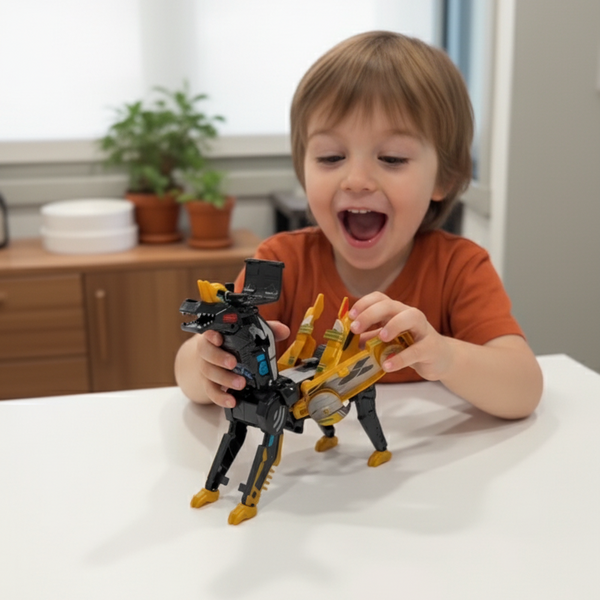 2-in-1 Transforming Race Car Dinosaur Automatic Transforming Toy