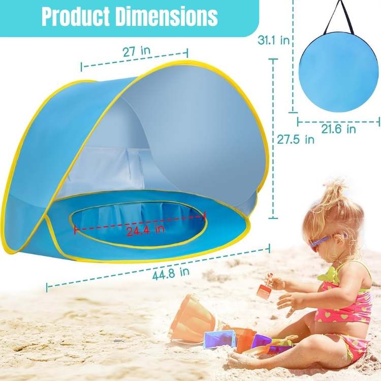 Beach Tent for Babies with Integrated Pool – Portable Pop-Up Design