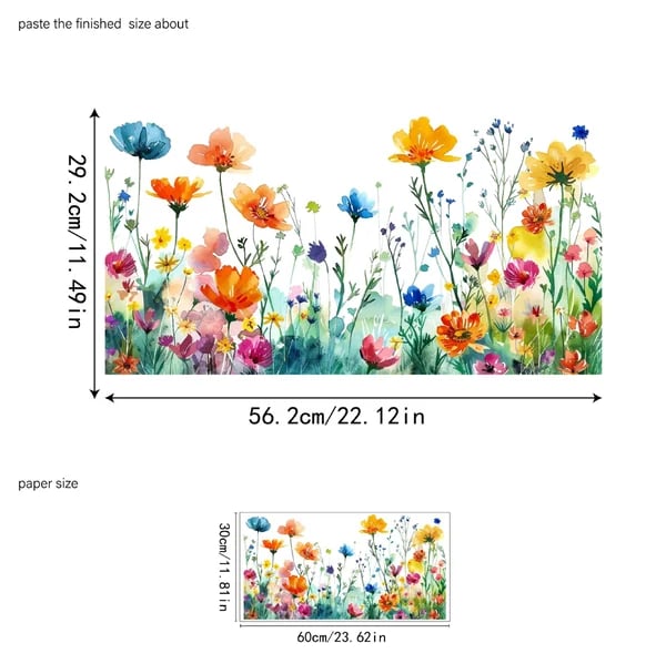 VividBlossom™ Floral Window Sticker