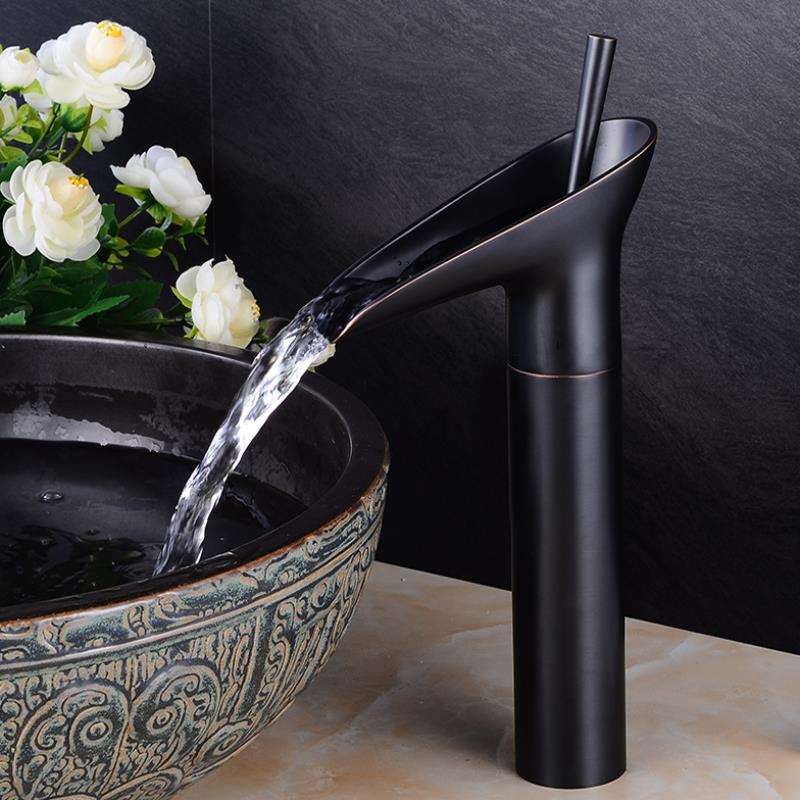 Royaleva Antique Waterfall Bathroom Sink Faucet Elegance