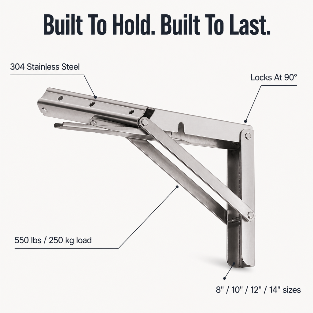 FlexiMount™ — Add Drop-Down Shelves That Hold 550 lbs and Fold Flat in Seconds