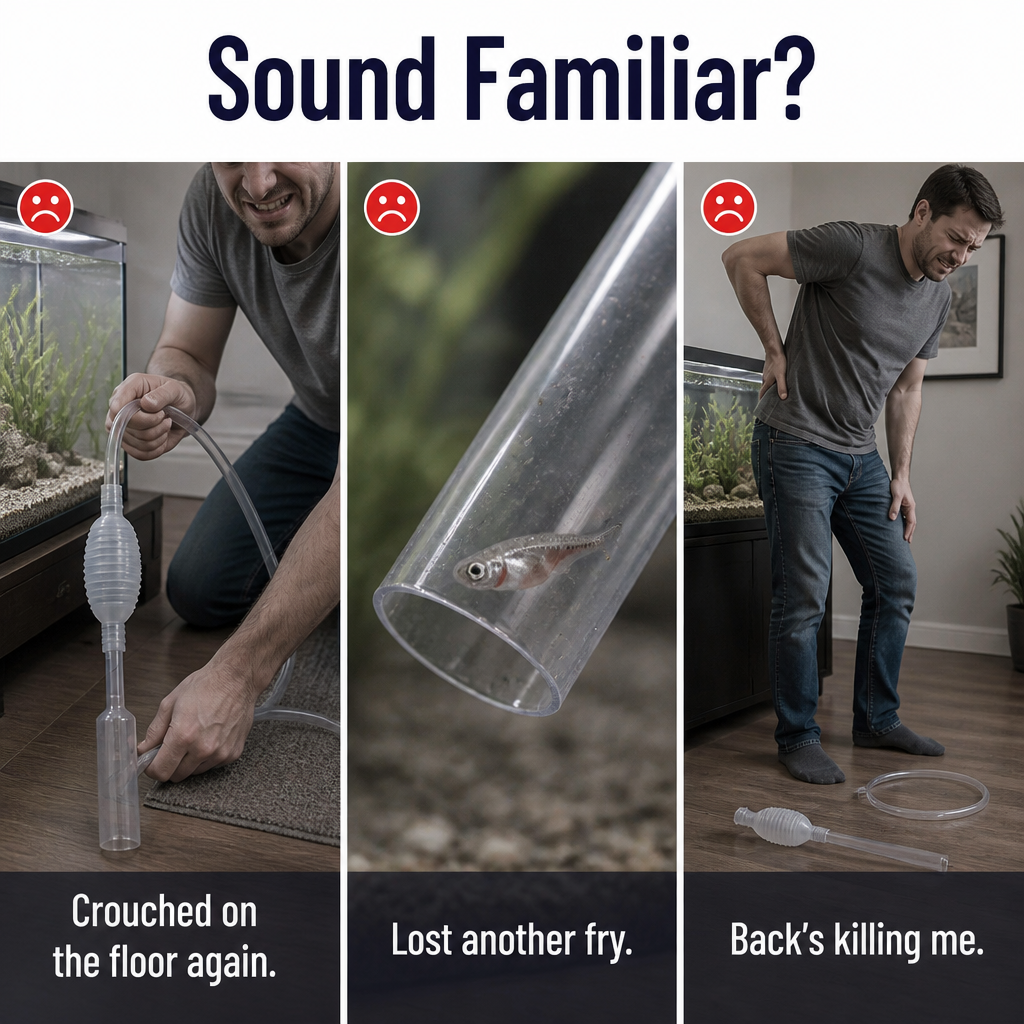 Flexora™ — Vacuum Your Tank in 5 Minutes Without Bending or Mouth-Priming