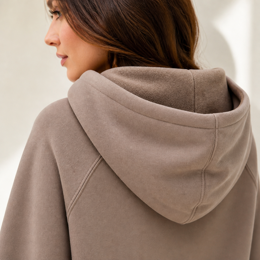 GlowFlex™ – Relaxed Hooded Tunic & High-Waist Leggings Set