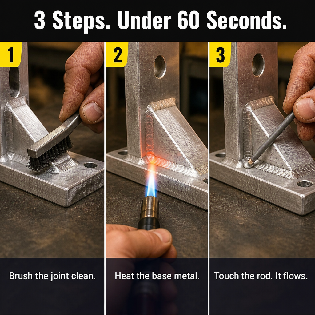 FlowForge™ — Patch Cracked Aluminum, Copper or Steel With Just a Lighter