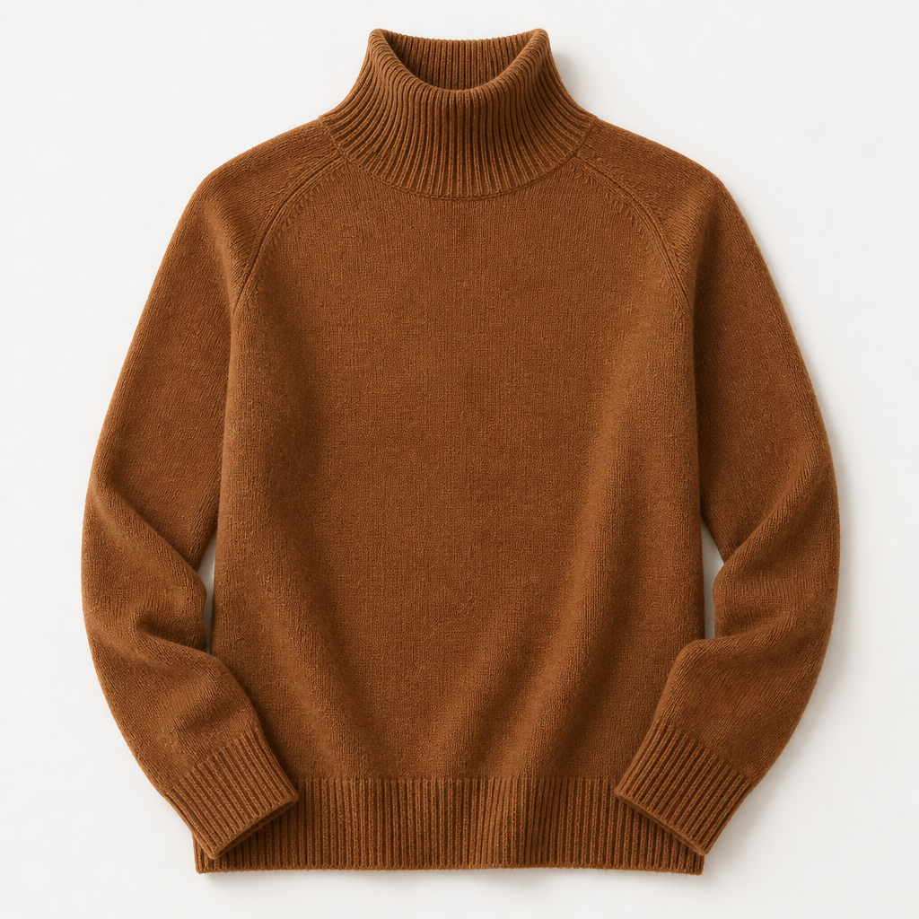 ArcticSilk™ – Cozy Relaxed-Fit Turtleneck Sweater with Ribbed Trim