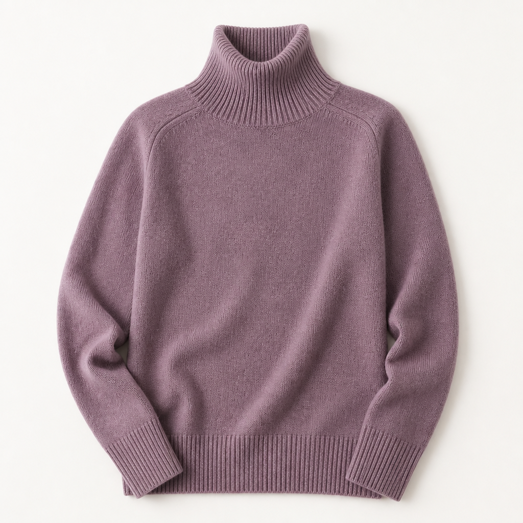 ArcticSilk™ – Cozy Relaxed-Fit Turtleneck Sweater with Ribbed Trim
