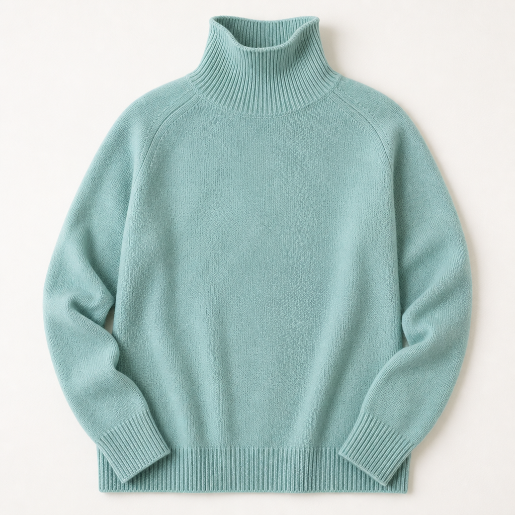 ArcticSilk™ – Cozy Relaxed-Fit Turtleneck Sweater with Ribbed Trim