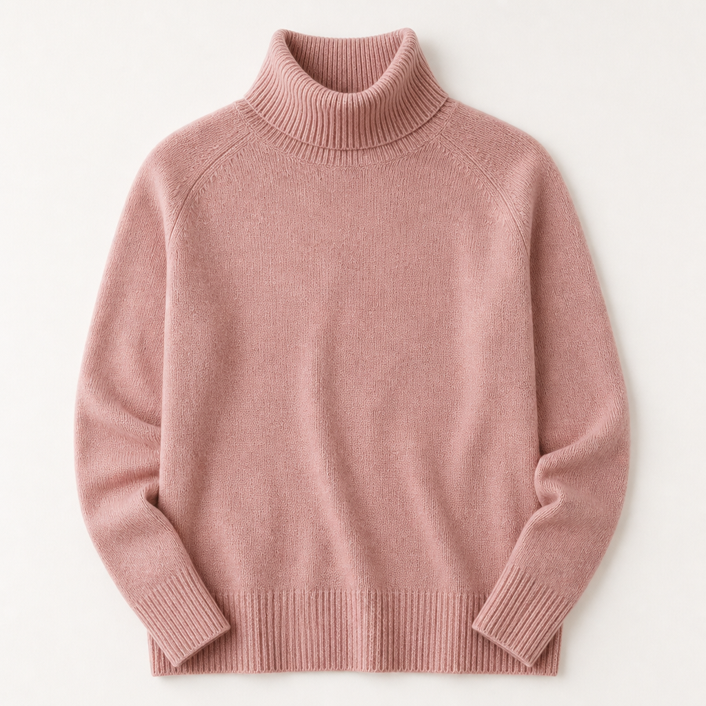 ArcticSilk™ – Cozy Relaxed-Fit Turtleneck Sweater with Ribbed Trim