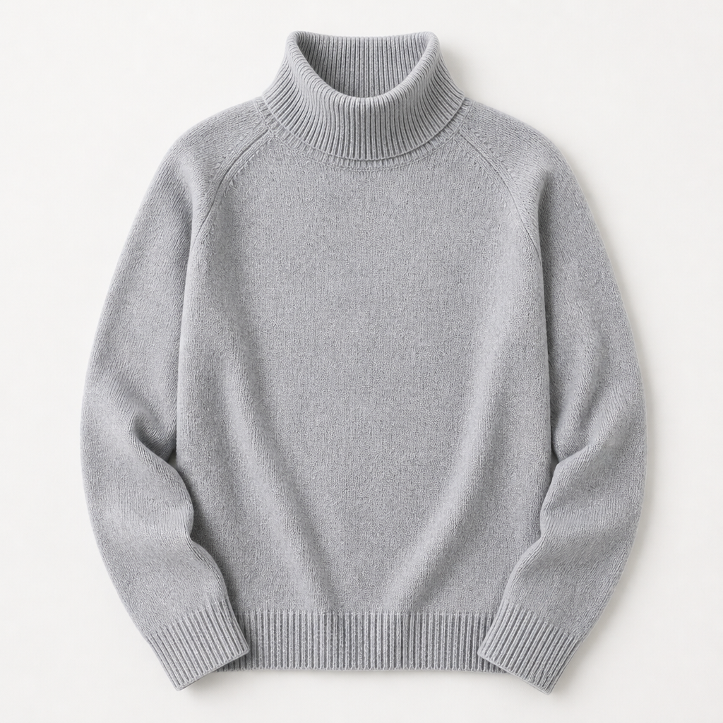 ArcticSilk™ – Cozy Relaxed-Fit Turtleneck Sweater with Ribbed Trim
