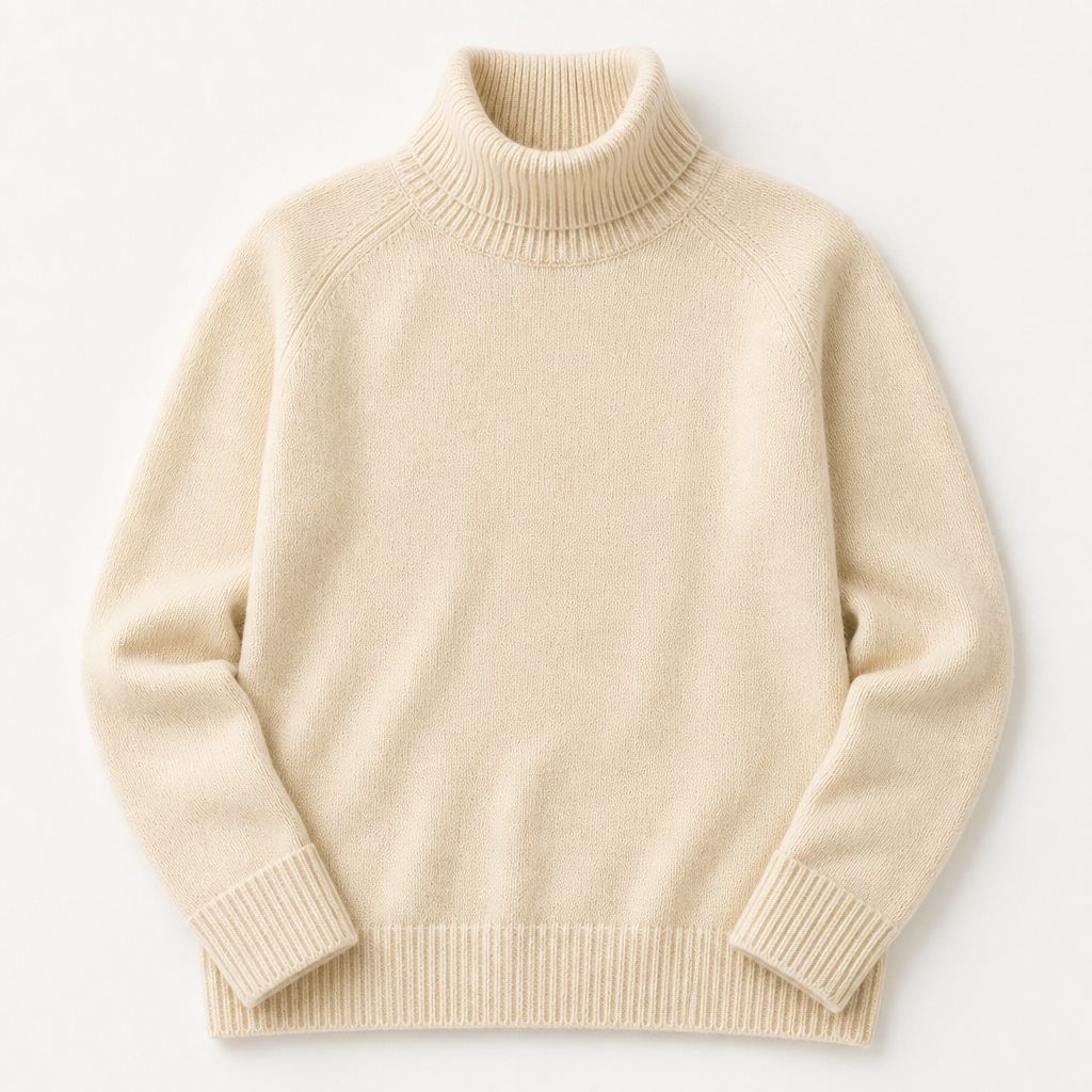 ArcticSilk™ – Cozy Relaxed-Fit Turtleneck Sweater with Ribbed Trim