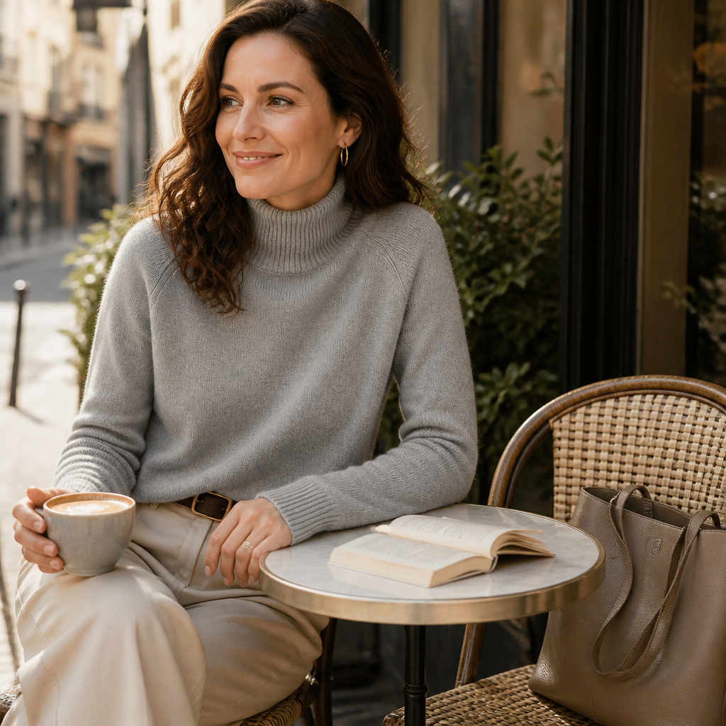 ArcticSilk™ – Cozy Relaxed-Fit Turtleneck Sweater with Ribbed Trim